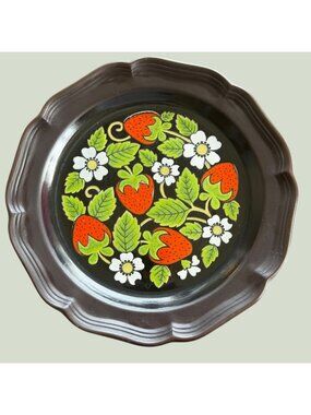 Vintage Mikasa Peasantries Strawberry Jam MCM Serving Platter